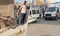 Kütahya’da hafif ticari araç, bisikletle çarpıştı