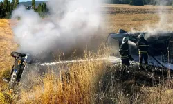 Kütahya'da yanan otomobildeki genç çift yaralandı