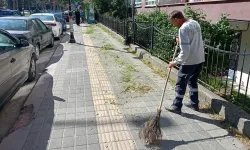 Kütahya'da Yıldırım Beyazıt Mahallesi'nde temizlik çalışması