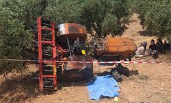 Manisa'da devrilen traktörün sürücüsü hayatını kaybetti
