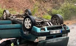 Denizli'de otomobil takla attı : 1 ölü 1 yaralı