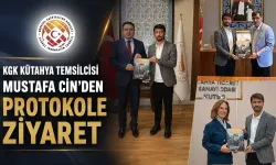 Kütahya Ekspres Gazetesi imtiyaz sahibi ve KGK İl Temsilcisi Mustafa Cin’den protokole ziyaret