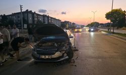 Kütahya’da iki otomobil çarpıştı, sürücü yaralı