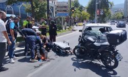 Kütahya’da motosiklet otomobile çarptı, sürücü yaralı