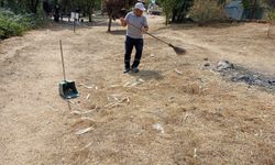 Kütahya’da piknik alanında temizlik çalışması