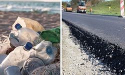 Yollara asfalt yerine plastik şişeleri sermeye başladılar