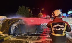 Aydın’da elektrikli otomobil alev aldı