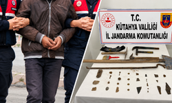 Kütahya’da jandarma ekiplerinden tarihi eser operasyonu