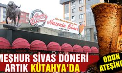 Odun ateşinde pişen “Meşhur Sivas Döneri” Kütahya’da