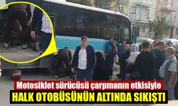 Kütahya'da halk otobüsüne çarpan motosiklet sürücüsü yaralandı