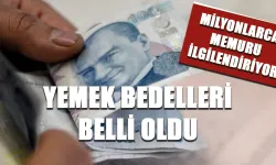 Memur yemek bedelleri belli oldu