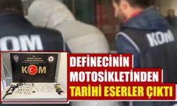 Kütahya'da motosiklette tarihi eserler ele geçirildi