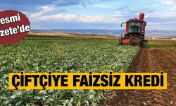 Çiftçiye faizsiz kredi kararı Resmi Gazete'de