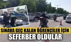 Kütahya polisi sınava geç kalan öğrenciler için seferber oldu