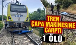 Kütahya’da tren çapa makinesine çarptı: 1 ölü