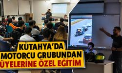 Kütahya’da motorcu grubundan üyelerine özel eğitim