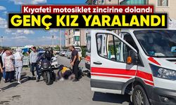 Kütahya'da kıyafeti motosiklet zincirine dolanan genç kız yaralandı