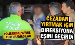 Kütahya'da polisten kaçan alkollü sürücü direksiyona eşini geçirdi