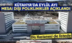 Kütahya’da Eylül ayı mesai dışı poliklinikler açıklandı