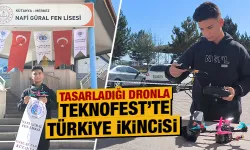 Kütahya’da lise öğrencisi tasarladığı dronla Türkiye ikincisi oldu