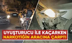 Kütahya’da motosikletli şüpheli polis aracına çarptı