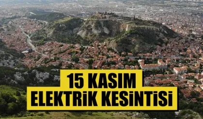 Kütahya 15 Kasım Cuma elektrik kesintisi