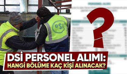 DSİ’ye 1389 personel alımı: Hangi bölüme kaç kişi alınacak?