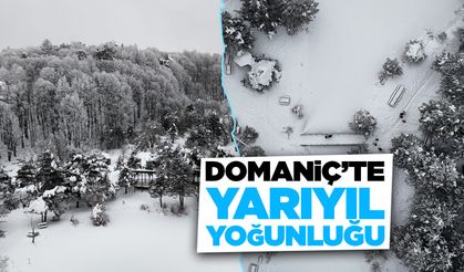 Kütahya Domaniç Dağları'nda yarıyıl tatili yoğunluğu yaşanıyor