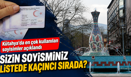 Kütahya'nın soyadı haritası belli oldu: Zirvede hangi soyisim var?