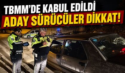TBMM'de kabul edildi: Aday sürücülere sıkı denetim geliyor
