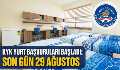 KYK yurt başvuruları başladı: Son gün 29 Ağustos