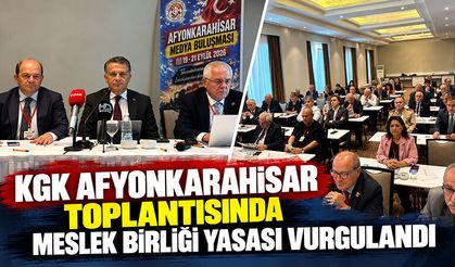KGK Afyonkarahisar toplantısı sonuç bildirgesini yayınladı