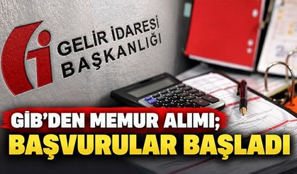 GİB 860 memur alımı yapacak: Ön başvurular başladı