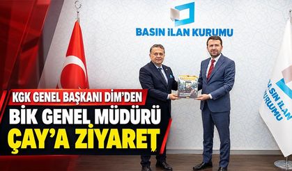 KGK Genel Başkanı Dim’den BİK Genel Müdürü Çay’a ziyaret