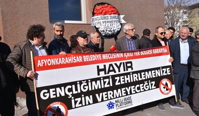 Afyonkarahisar'da "İçkili Yer Bölgesi" protesto edildi