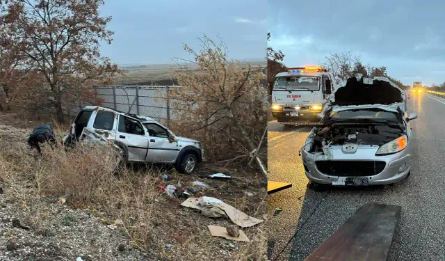 Afyonkarahisar'da trafik kazası: 2 kişi yaralandı