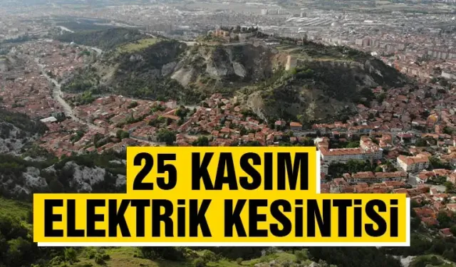 Kütahya 25 Kasım Pazartesi elektrik kesintisi