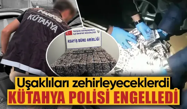 Kütahya polisi Uşak'a uyuşturucu sevkiyatını önledi