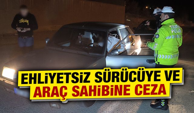 Kütahya’da araç sahibine ve ehliyetsiz sürücüye ceza