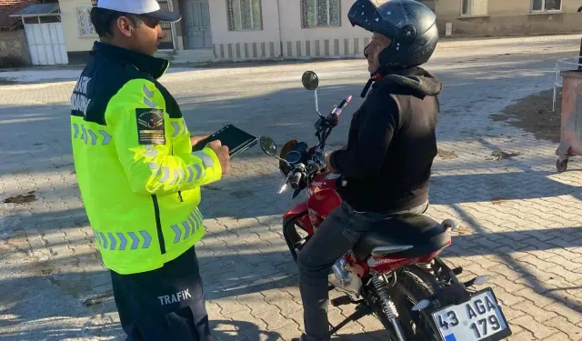 Kütahya’da motosiklet ve motorlu bisikletler denetlendi