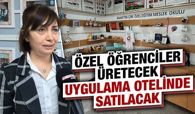 Kütahya’da özel öğrencilerin el emekleri satışa sunuldu