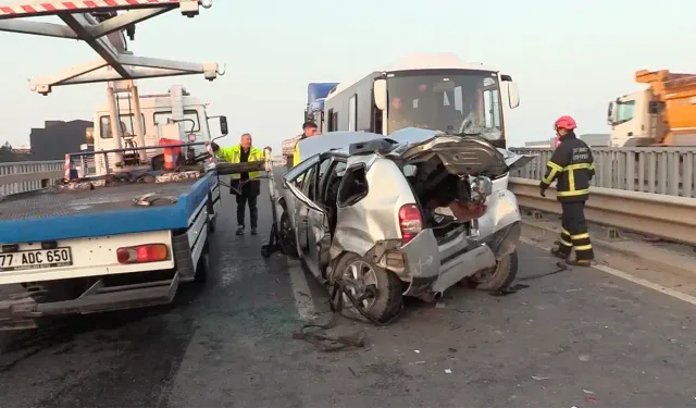 Yalova'da 5 araçlı zincirleme kaza: 4 yaralı