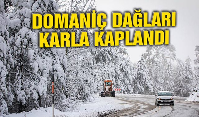 Kütahya'da Domaniç Dağları karla kaplandı