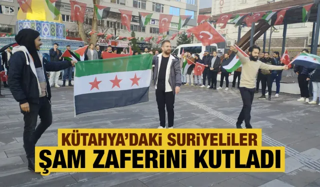 Kütahya’da Suriyeliler, Baas rejiminin devrilmesini kutladı