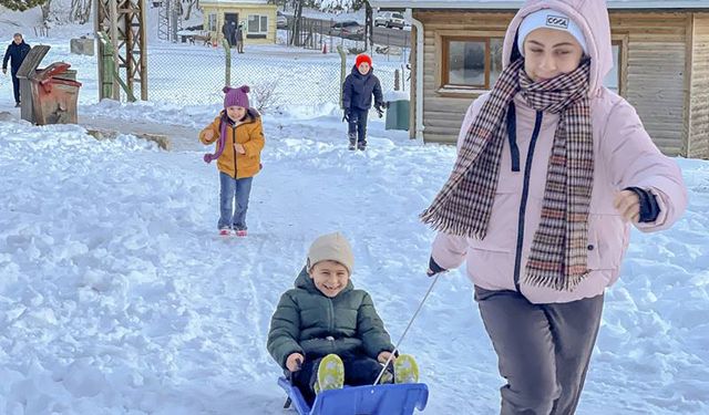 Kütahya Topuk Yayla Tabiat Parkı yeni yılın ilk gününde ziyaretçi akınına uğradı