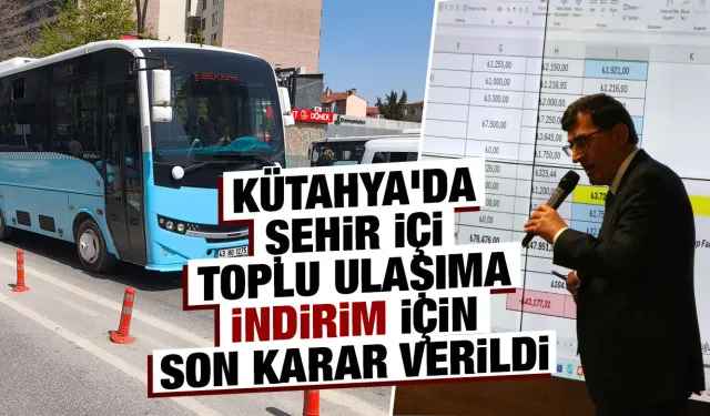 Kütahya’da şehir içi toplu ulaşıma indirim için uzlaşma sağlandı