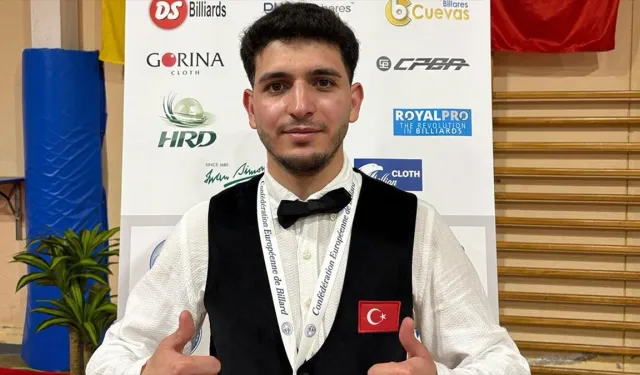 Milli bilardocudan Avrupa’da gümüş madalya gururu