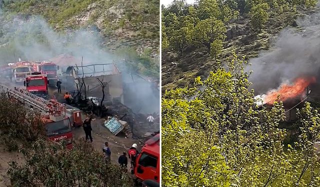 Kütahya’da evde çıkan yangın az kalsın ormanı yakıyordu