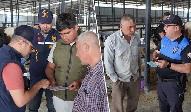 Kütahya’da polis ekipleri, kurbanlık pazarında bilgilendirdi