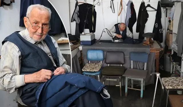 Kütahya’da 91 yaşındaki İlyas usta 80 yıldır terzilik yapıyor